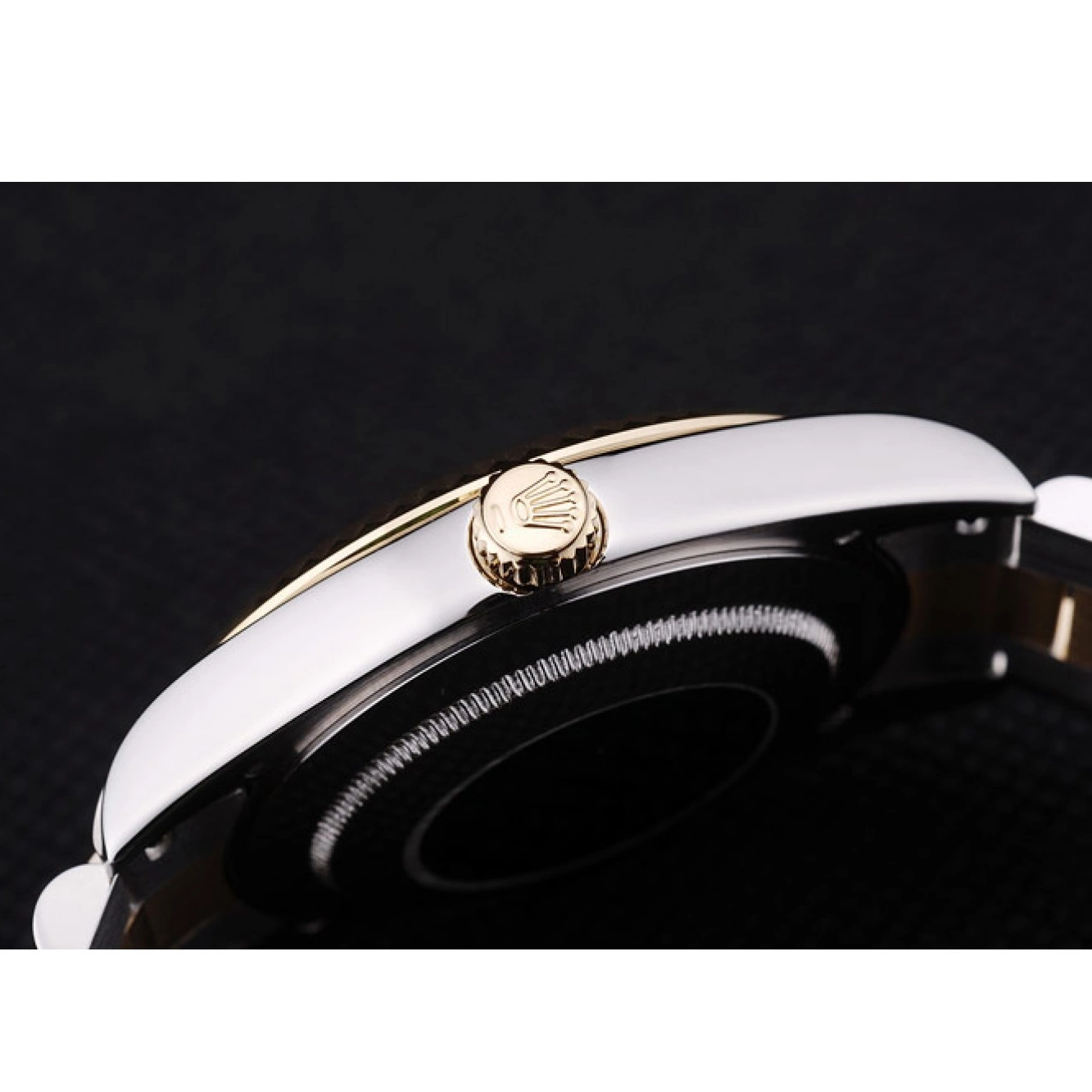 Aaa replica watch Datejust Bezel Grey Gold Rolex Ribbed 7479 Dial 0801